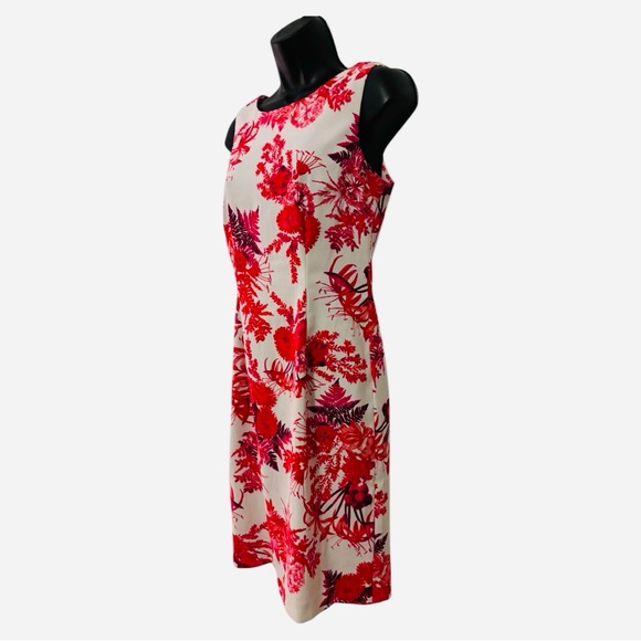 Mario Serrani Italy ladies Shift Dress Size 4 Great Condition Red/Pink floral - Picture 8 of 11